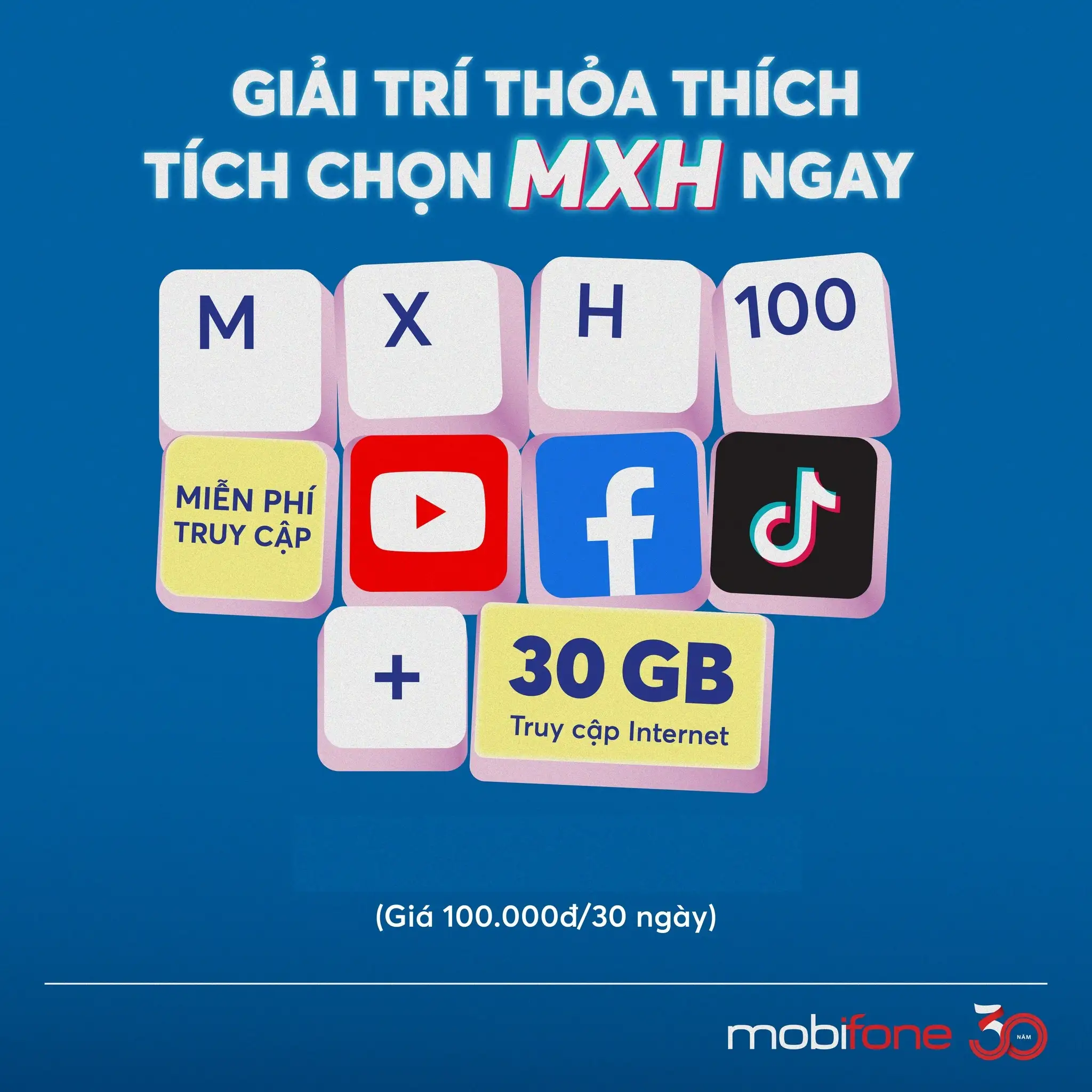 Đăng ký gói cước MXH100 Mobifone Đăng ký gói cước MXH100 Mobifone